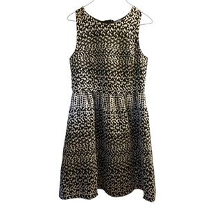 Cynthia Rowley Black and White Patterned Sleeveless Dress